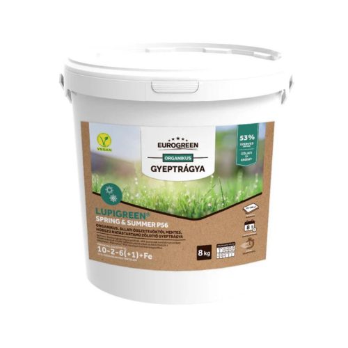 EUROGREEN Lupigreen Spring&Summer növényi eredetű szerves gyeptrágya P56 8kg